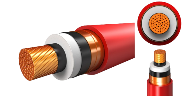 mv cable 1 core 11kv and 33kv 150mm up to 300mm cu xlpe/cts/pvc/swa/pvc sheath red